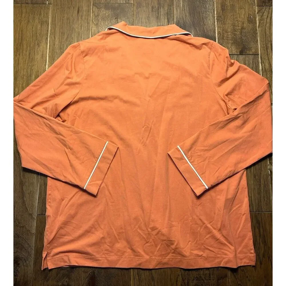 New MADEWELL Size L Knit‎ Bedtime Long-Sleeve Pajama Top in Sweet Dahlia